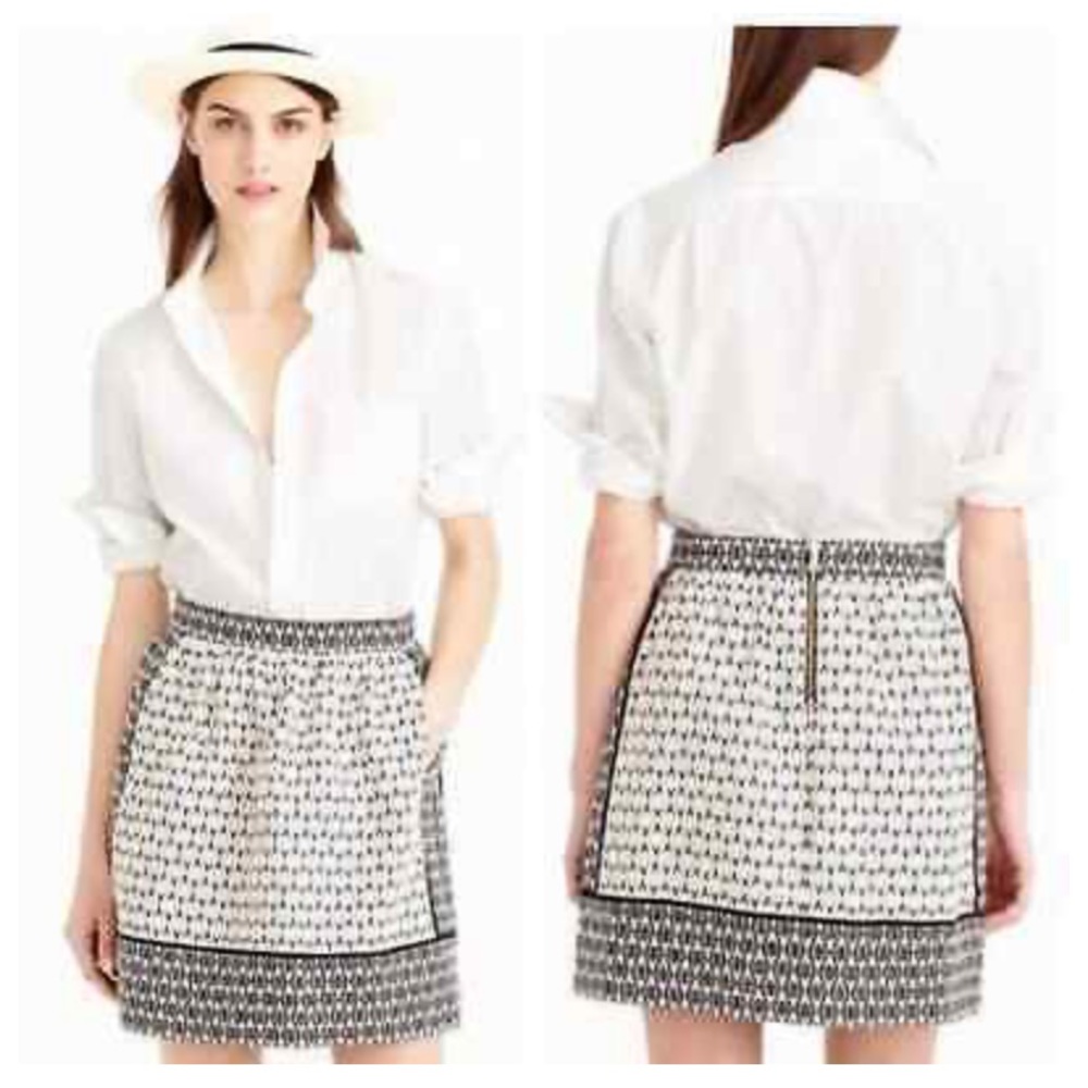 J. Crew Textured Block Print Mini Skirt - image 1